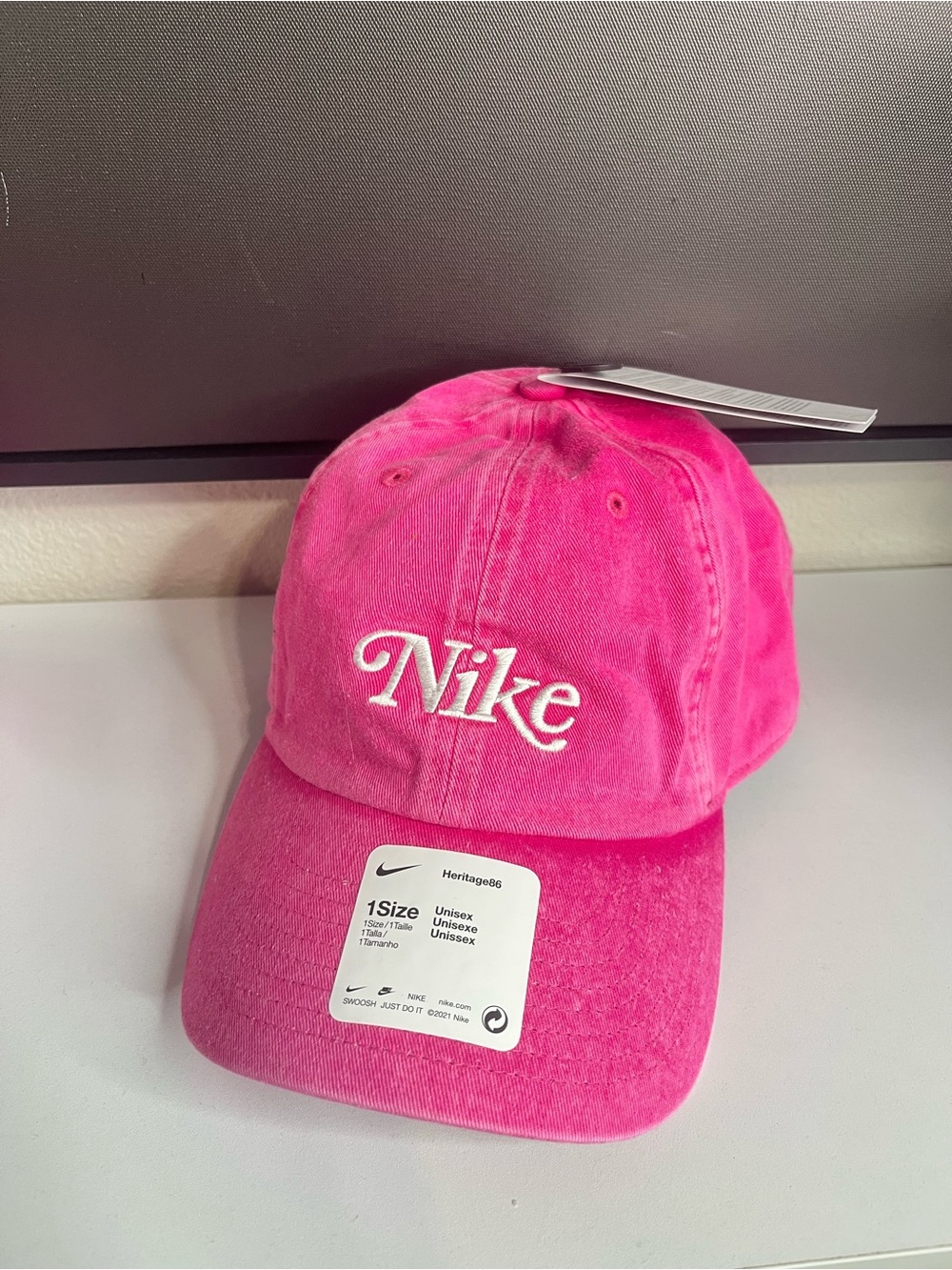 Nike Hot Pink Embroidered Logo Cap